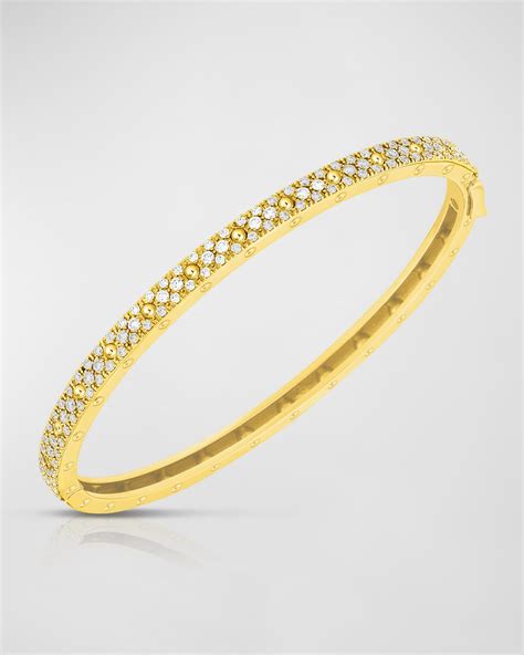 Roberto Coin Princess 18k Yellow Gold Diamond Bangle Neiman Marcus