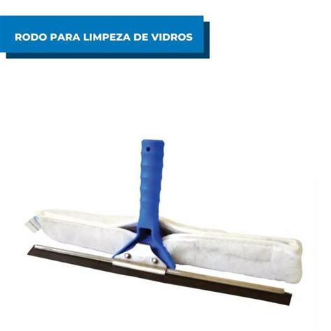 Kit 2 Em 1 Rodo Para Limpeza De Vidros 25cm Sem Cabo Limpa E Seca