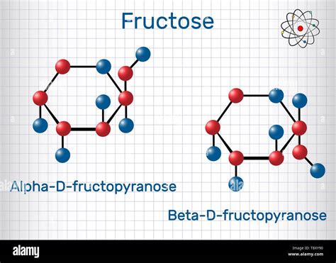 Il Fruttosio Alfa D Fructopiranoso Beta D Fructopiranoso Molecola Forma Ciclica Formula