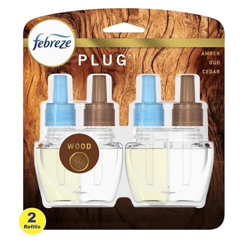 Febreze Plug 0 87 Oz Wood Scent Air Freshener Scented Oil Refill 2