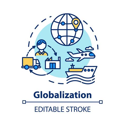 Globalization Concept Icon International Economy Global Distribution