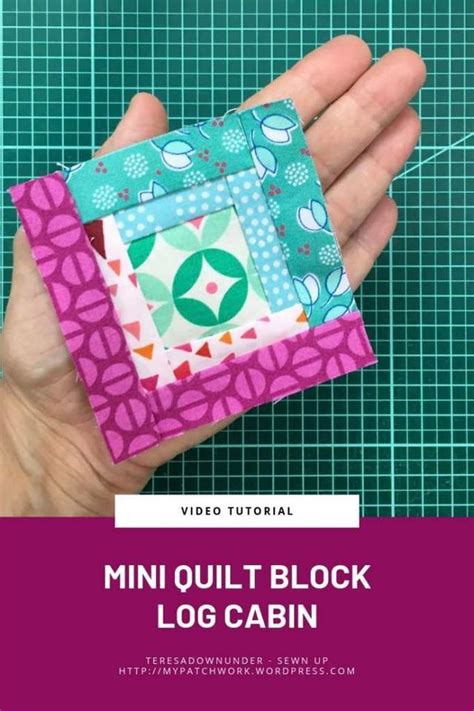 Mini Log Cabin Quilt Block Tiny Quilt Qal Sewn Up Teresadownunder Mini Quilt Patterns