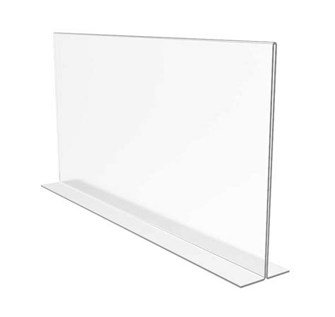 Fixturedisplays 17 X 11 Clear Acrylic Sign Holder For Tabletops Horizontal Table Tent Frame