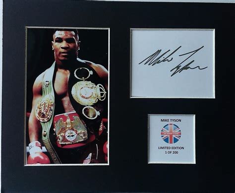 Limited Edition Mike Tyson Boxing Signed Mount Display World Champion