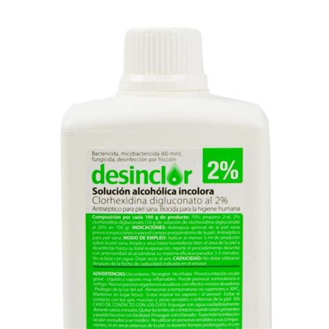 Desinclor Solución Alcohólica Clorhexidina 2 Incolora 500 ml Iberomed