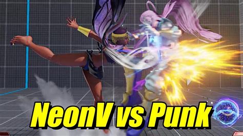 Street Fighter V Punk Rose VS NeonV Neon Menat YouTube