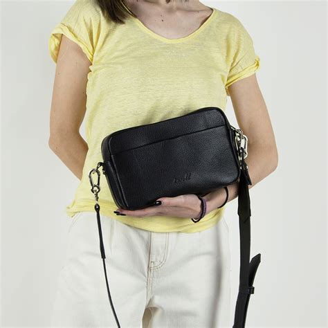 Black Crossbody Bag With Wide Strap Laroll Bags