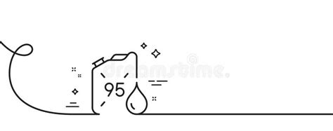 Petrol Canister Line Icon Petroleum Fuel Sign Continuous Line With