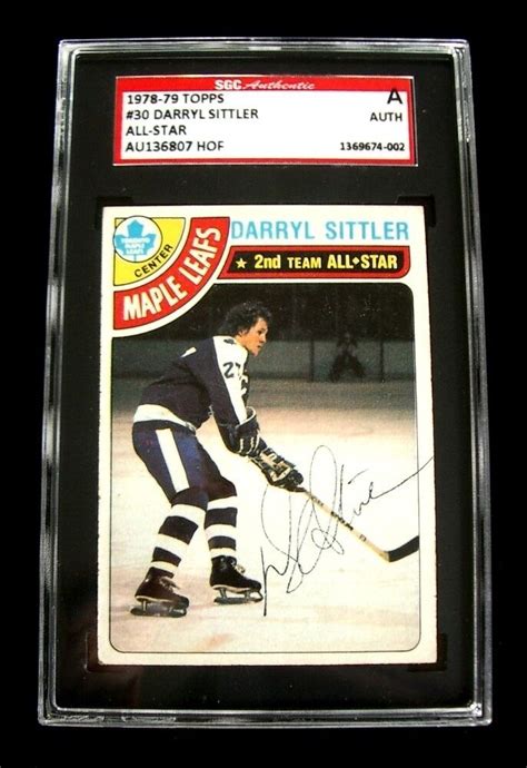 Darryl Sittler Toronto Maple Leafs Autographed Topps Hockey Card Ebay