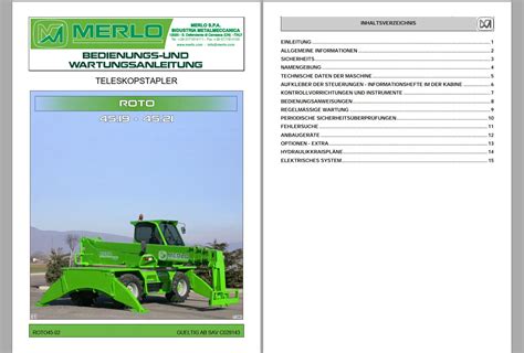 Merlo Roto Sm R R Service Manuals De Auto Repair