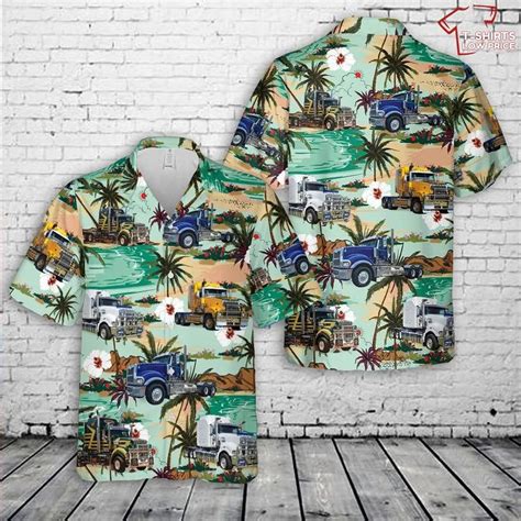 Mack Titan Heavy Duty Truck Button Up Hawaiian Shirt - T-shirts Low Price