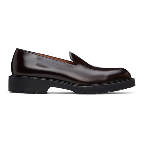 Dries Van Noten Brown Patent Leather Loafers 695 Ssense Lookastic