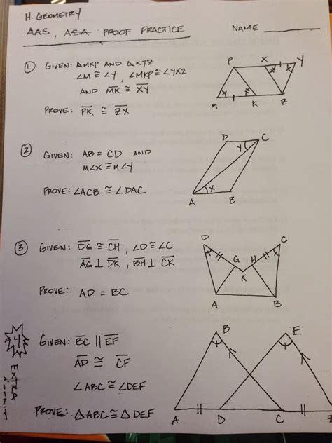 Practice Geometry Proofs Worksheet