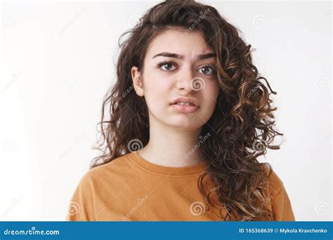 Wtf That Portrait Unimpressed Upset Confused Young Female Friend