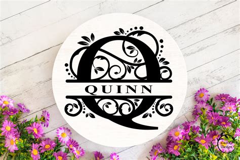 Monogram letter Q. Split monogram letter q SVG, DXF, PNG By LusiKo Design | TheHungryJPEG