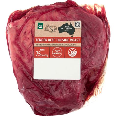 Woolworths Beef Topside Roast Oven Ready 800G Woolworths