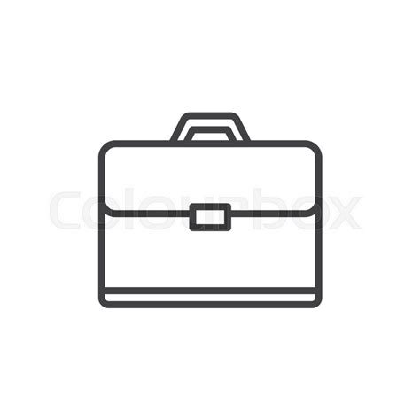 Briefcase Line Icon Outline Vector Stock Vector Colourbox