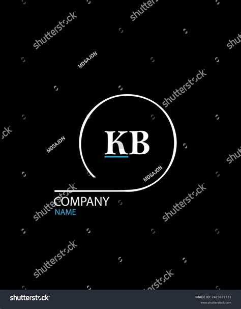 KB Letter Logo Design Unique Attractive Royalty Free Stock Vector