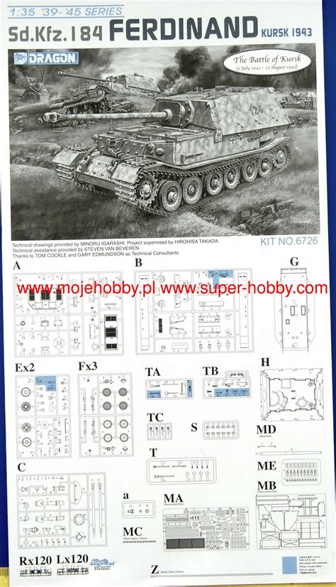 Sd Kfz 184 Ferdinand Kursk 1943 Dragon 6726