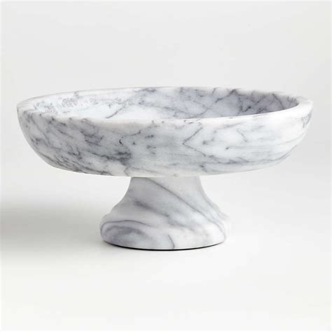 French Kitchen White Marble Fruit Bowl Reviews Crate And Barrel