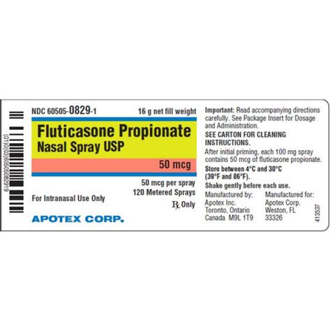 Fluticasone Propionate 50mcg Nasal Spray Bound Tree