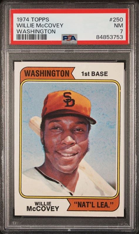 Topps Willie Mccovey Washington Psa Nm Ebay