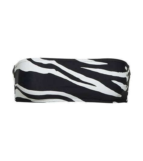 Stella McCartney Zebra Print Bandeau Bikini Top Stella McCartney