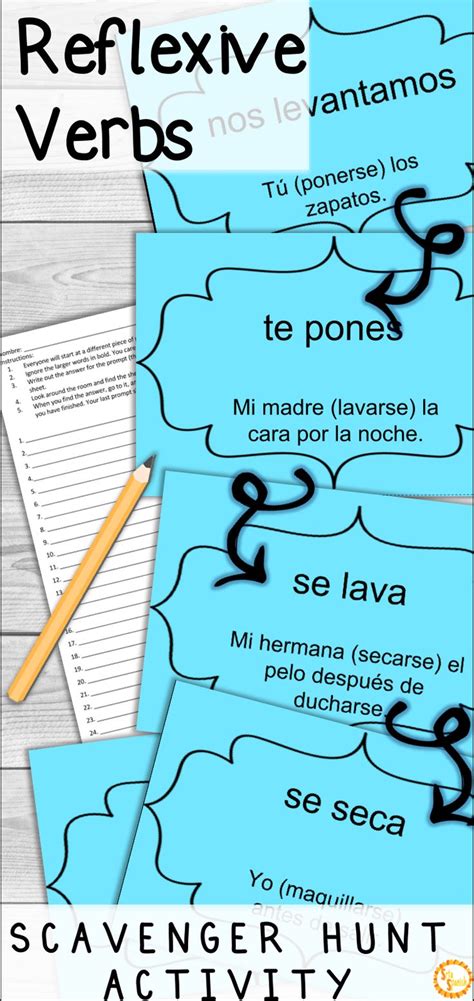 Spanish Reflexive Verbs ¡corre En Círculos Review Game Activity With