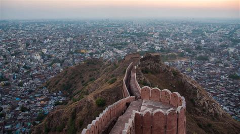 Time Lapse 4k Beautiful Sunset View From Nahargarh Fort Stands On The