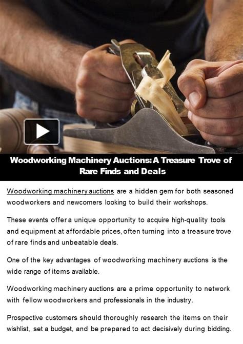 Ppt Woodworking Machinery Auctions A Treasure Trove Of Rare Finds