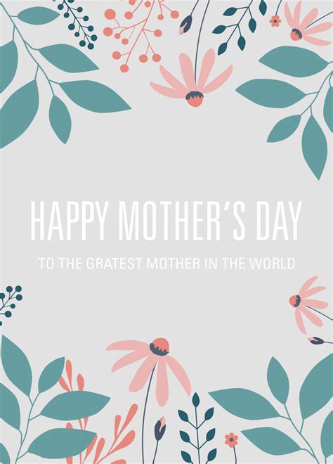 Free printable card template for Mother’s Day