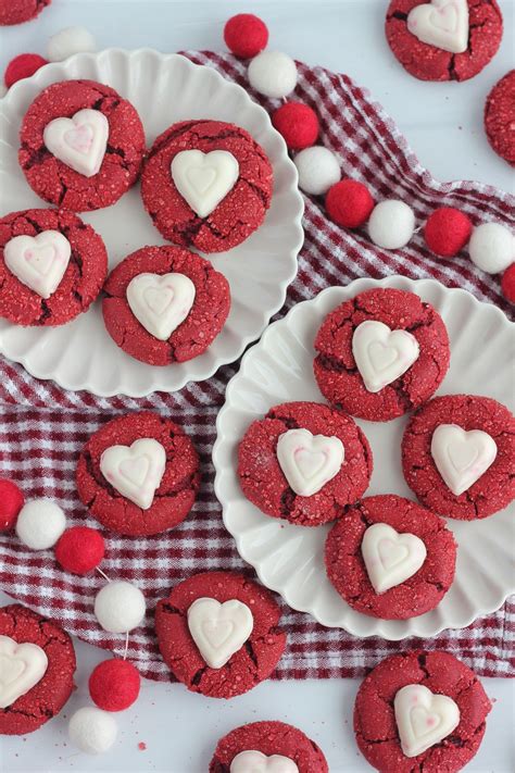 Red Velvet Heart Cake Mix Cookies Baking With Blondie