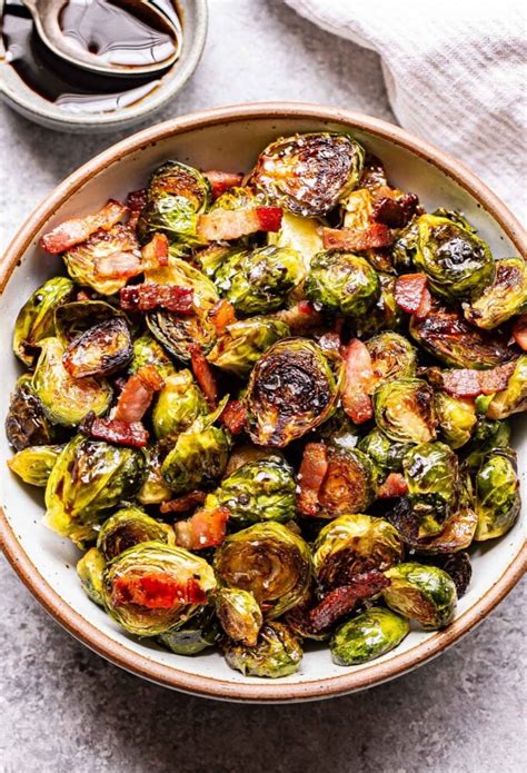 Balsamic Maple Roasted Brussels Sprouts With Bacon Recipe Runner