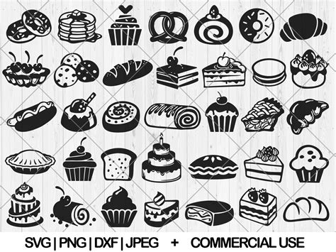 Bakery Dessert Svg Bundle Cupcake Svg Png Dxf  Cute Etsy Canada