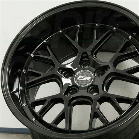 19 Inch Esr Cs11 Gloss Black Wheels 19x95 35 5x120 Rims Set 4