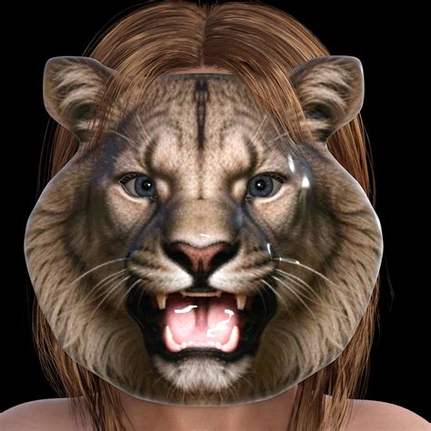 Textured Lion Head Mask - Daz Content by Omni-Moulage