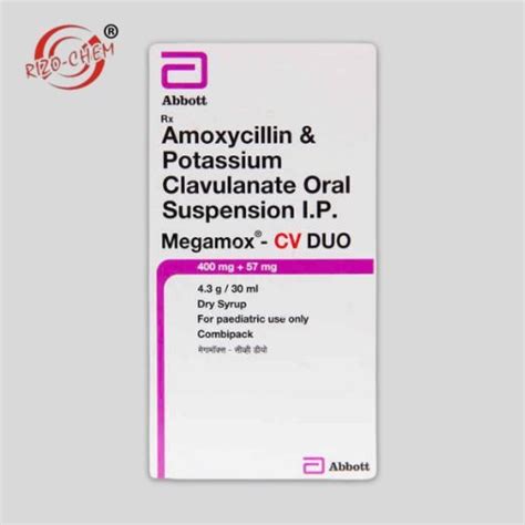 Megamox Cv Duo Dry Syrup Rizochem Phamraceuticals