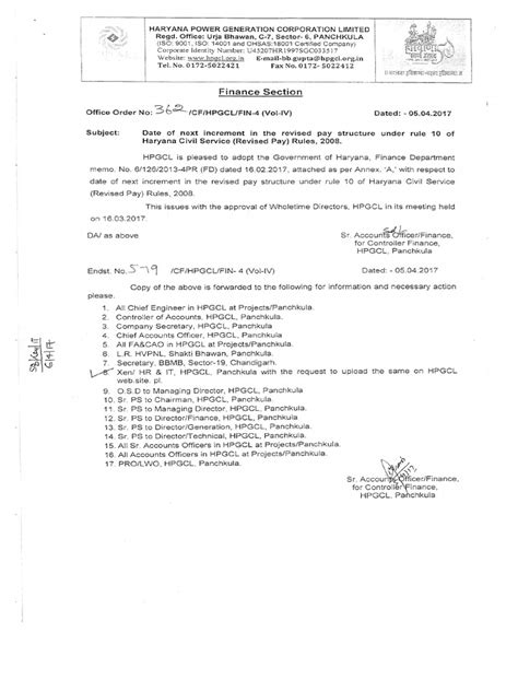 Date Of Next Increment In The Revised Pay Structure Under Rule 10 Of