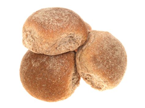 Brown Wholemeal Bread Rolls Rolls Pile Isolated Cut PNG Transparent