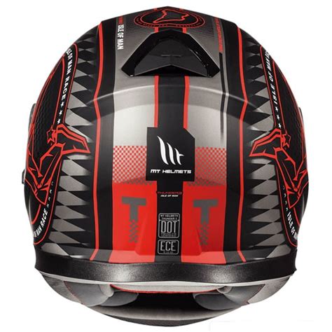 Casco Mt Thunder Sv Isle Of Man Negro Mate Rojo V Cascos