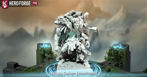 Nature Golem Uncoloured Made With Hero Forge