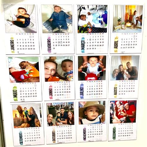 Calendário Geladeira Personalizado Polaroid Imã 2025 Elo7