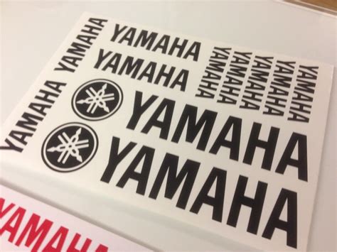 YAMAHA set of Vinyl Stickers sheet. Pick a colour Non OEM – GM Decals