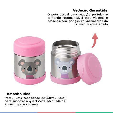 Pote T Rmico Beb Infantil Alimenta O Inox Meses Ml A O