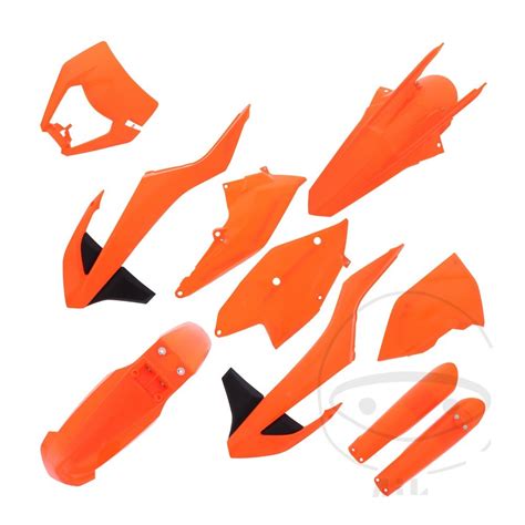 KIT PLASTICOS POLISPORT KTM EXC EXC F 17 19 NARANJA FLUOR