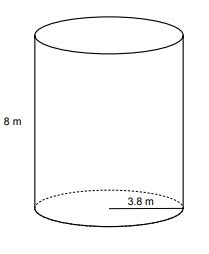 Find the volume of the cylinder in terms of pi. | Homework.Study.com