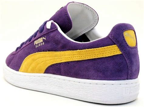 Suede Pumas Purple Yellow Lakers Puma Suede Sneaker Head