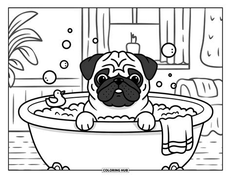 100+ Pug Coloring Pages for Kids & Adults (Free)