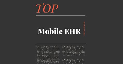 Top Mobile Ehr Solutions Tailored Of The Medical Practice