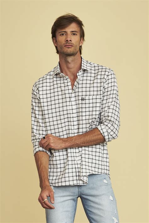 Camisa Txc Ml Xadrez Bordada L Branc Goldspots Shop Country